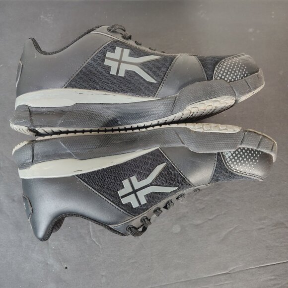 Kuru Shoes Mens Size 9 Wide Black Gray Lace Up Quantum 2 Walking - Picture 13 of 14